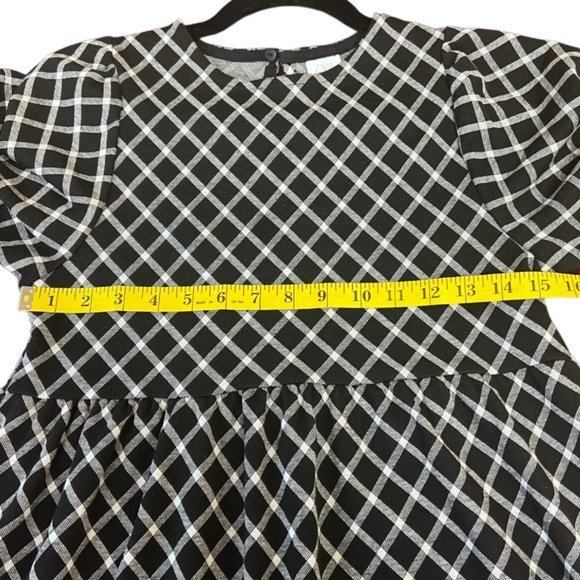 Girl's/Women's‎ Zara Black and White Puff Sleeve Babydoll Dress - Picture 5 of 5